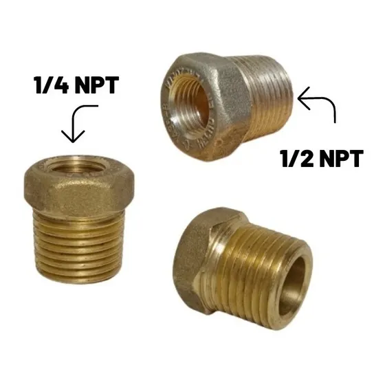 Bushing 1/2 X 1/4 Npt Bronce 