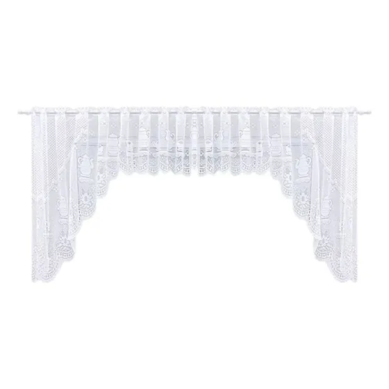 Cortina De Renda 3,15 X 1,00 Branca Bando Cascata Cor Branco