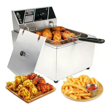 Fritadeira Elétrica Industrial 10l Inox Profissional Prata 220v 60hz
