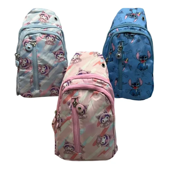 Bolso Bandolero Infantil Stitch Kuromi Mickey