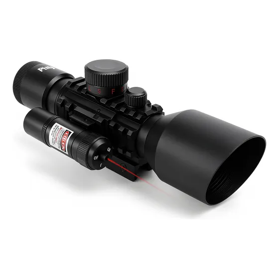 Luneta 3-10x42 Acog Retículo Iluminado Laser Triax 11/20mm