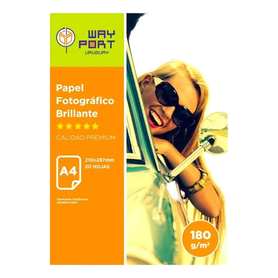 5 Paquetes Papel Foto 180g X20 Hojas A4 Glossy - Insumax