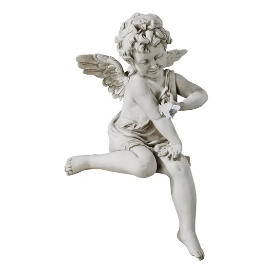 Design Toscano Ky47 Estatua Jardin Angel Presencia Pacifica