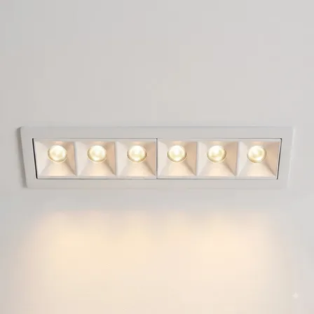 Spot de Embutir Luminária Led 6 foco 10w 3000k 12° Branco