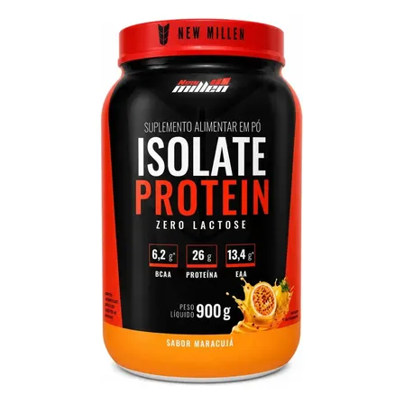 Isolate Protein Zero Lactose New Millen 900g, Sabor Maracujá