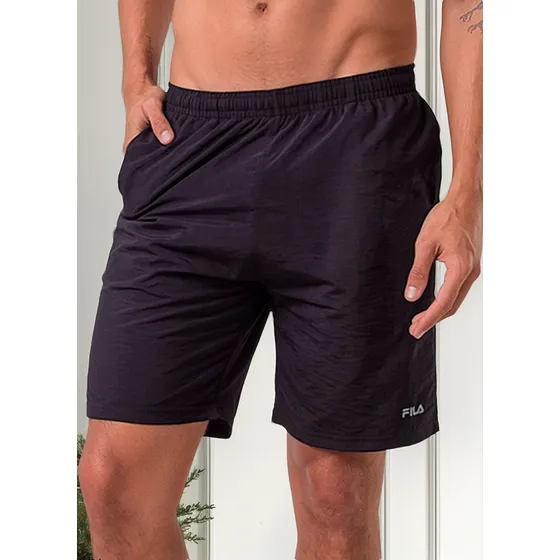 Bermuda Para Hombre Fila Essential 7,5 Negra Super Oferta