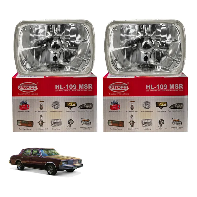 Faro Pantalla Cuadrada Chevrolet Malibu Hl109h4 (par)
