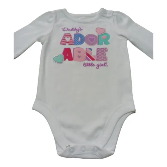 Body Blanco Bebé Niña Personalizado Garanimals 3-6 Meses