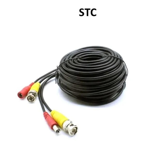 Cable Doble Bnc + Dc 100% Cobre 30m Modelo Stc-bncdc30m