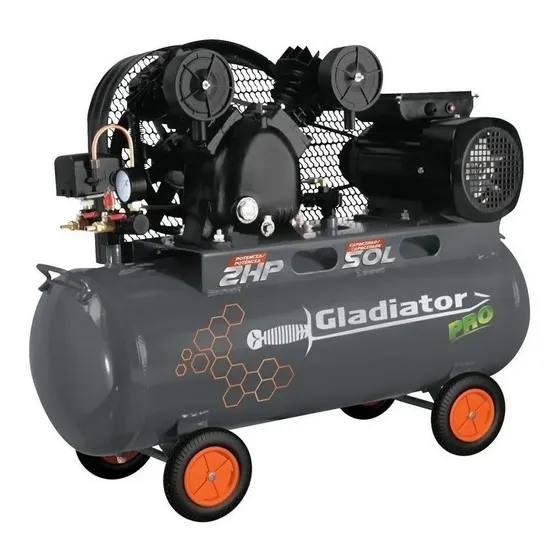Compresor 50 Litros 2hp Ce820 Gladiator Pro Gtia Con Cabezal