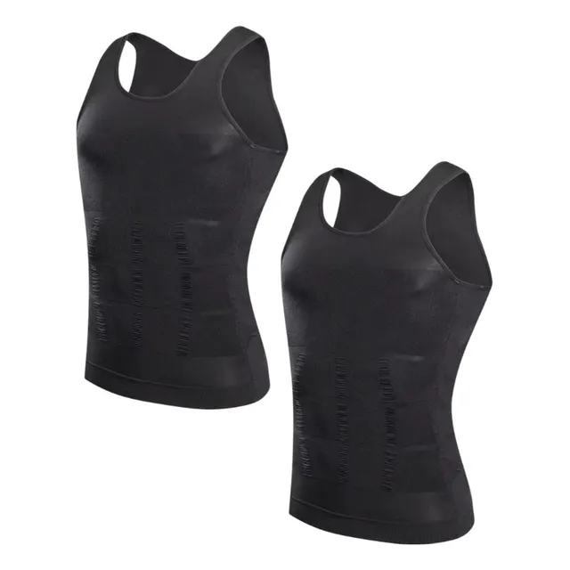 Set X2 Faja Polera Reductora Hombre Poleras Compresion Reduc