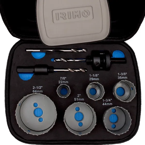 Set Juego Coronas Bi-metal 6 Piezas 22-64 Mm Irimo
