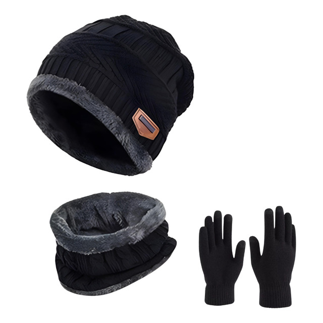 Kit Touca Gorro Cachecol + Luva Inverno LĂŁ Pelinho Frio Kit Touca Gorro Cachecol + Luva Inverno LĂŁ Pelinho Frio