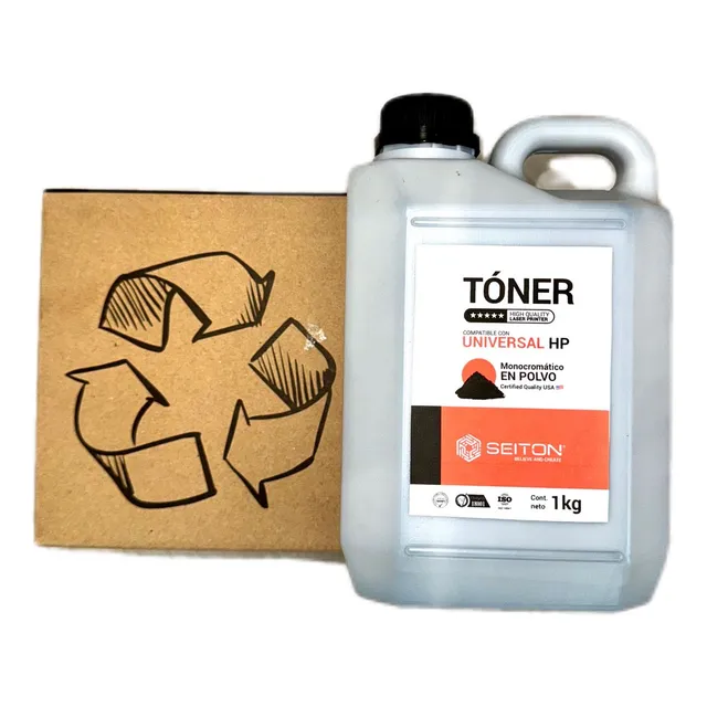 Pote Toner X 1kg Para Hp Universal  Polvo Monocromatico