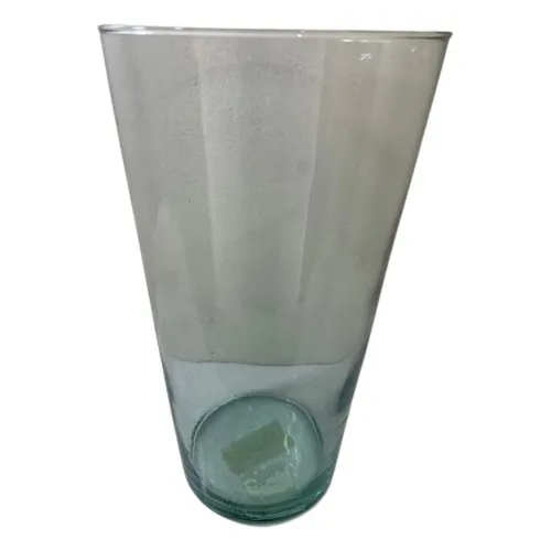 Florero De Vidrio Campana Florales Jarron  28cm Alto Y 16 Ø