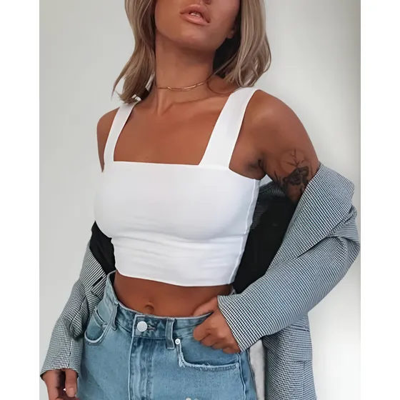 Crop Top Tela Jabón Gruesa