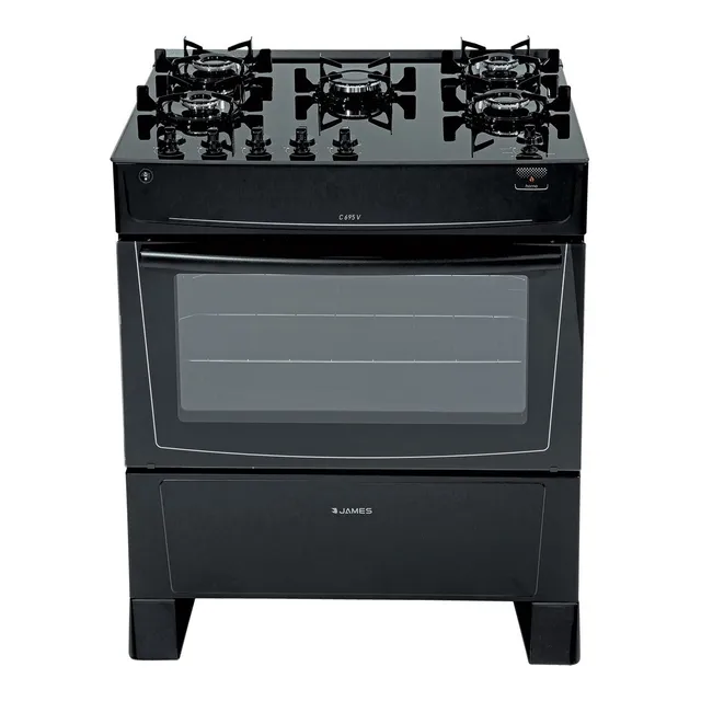 Cocina A Gas James 5h C 695 V Negra - Laser Tv