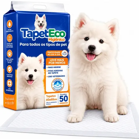 Tapete Higiênico Para Cães Cachorro Pet Descartável Tapete Higiênico Para Cães 60x60 cm 5…