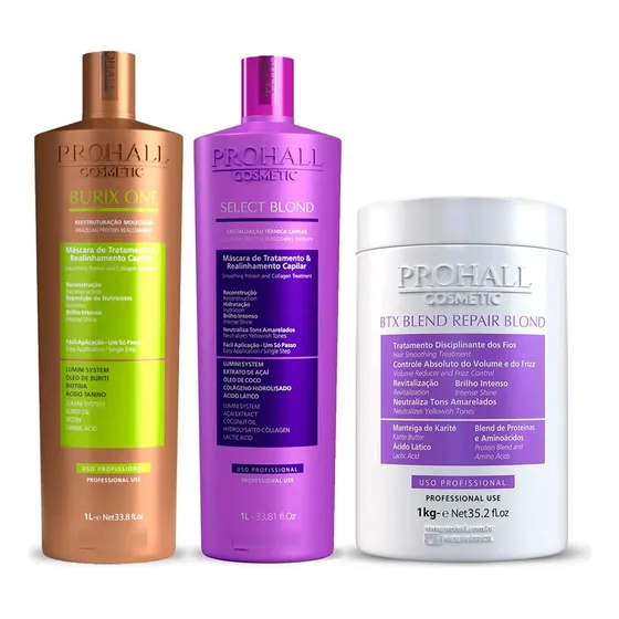 Kit Prohall Burix One + Blond Repair + Select Blond 1 Litro