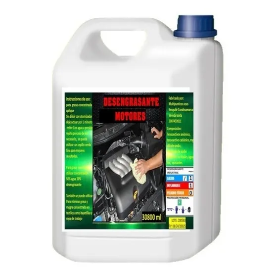 Desengrasante Industrial Alto Rendimiento Motores 