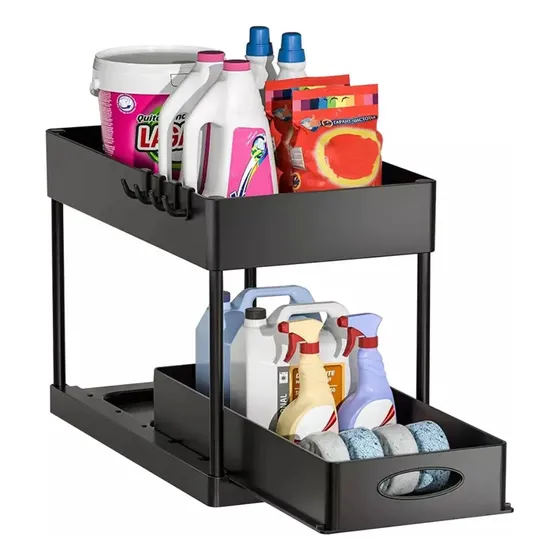 Organizador Multiuso Bajo Mesada Cocina Baño 2 Niveles