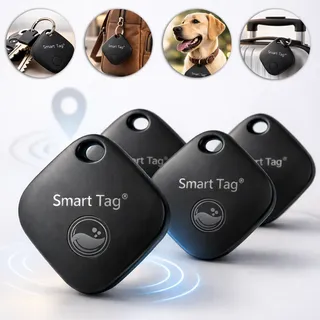 Chaveiro Localizador Smart Tag Kit 4 Rastreador Ios Apple Preto