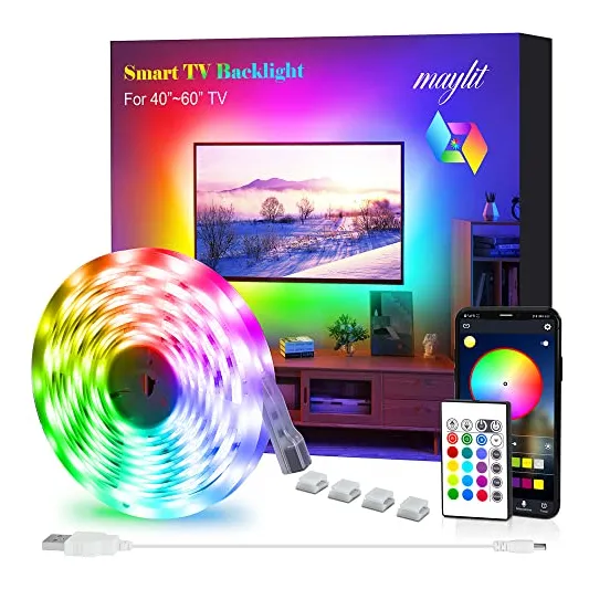 Led Strip Lights, Maylit 8.2 Ft Tv Led Backlight Para Bnc2o
