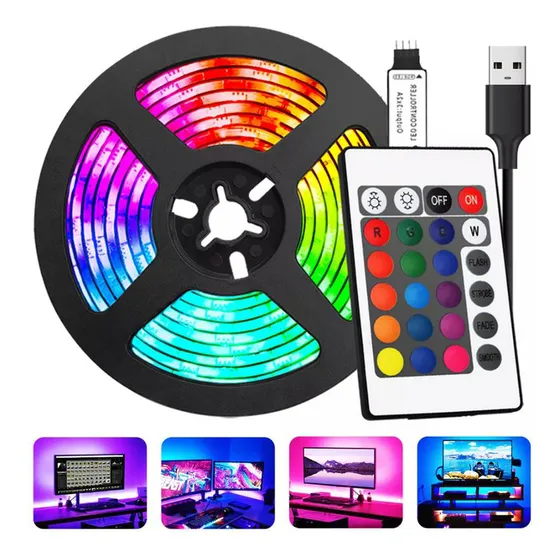 M Controle De Fita Led 5050 Rgb 5m