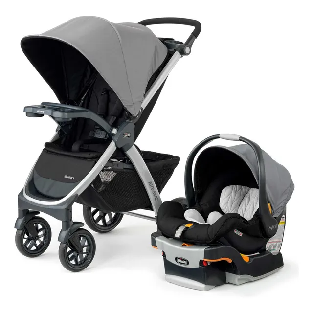 Chicco Carriola Y Autoasiento Bravo 2.0 Camden Chasis Gris