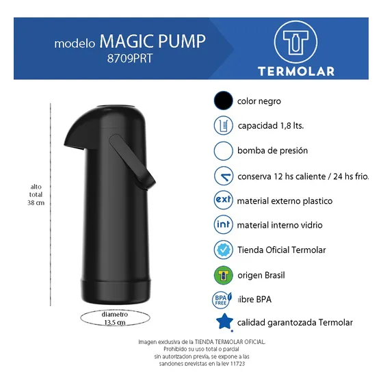 Termo Bomba Magic Pump 1,8 L Frio Y Calor