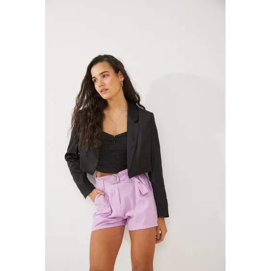 Blazer Corto De Seda Rimmel