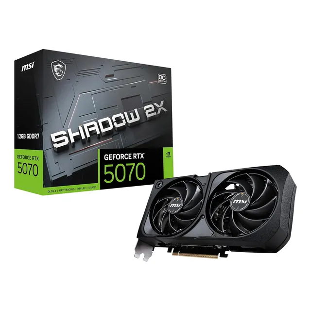 Tarjeta De Video Msi Rtx 5070 Shadow 2x Oc 12gb Gddr7