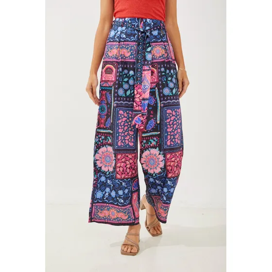 Palazzo Estampado Con Lazo Rimmel