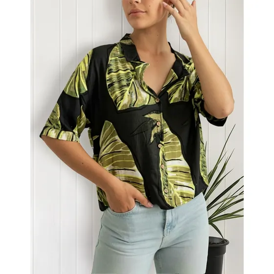 Camisa Nano, Lino Estampado Fiorella #8623