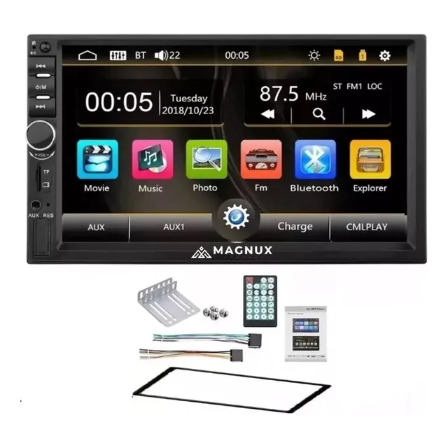 Radio Para Carro Magnux BT911SOLO Con Pantalla Tactil De 7 Pulgadas Color Negro