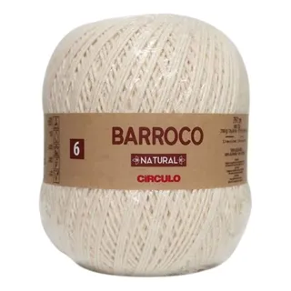 Barbante Barroco Natural Cru NÂș6 700g 100%algodĂŁo Barbante Barroco Natural Cru NÂș6 700g 100%algodĂŁo