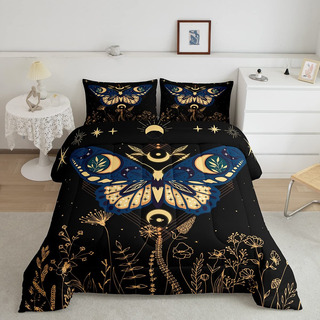 Juego De Cama Mariposa Edredón Bohemio Halloween Tamaño Matr Juego De Cama Mariposa Edredón Bohemio Halloween Tamaño Matr