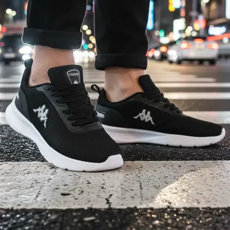 Tenis Kappa Treviso Original Unissex Confortável Academia Preto-prata 42 Br