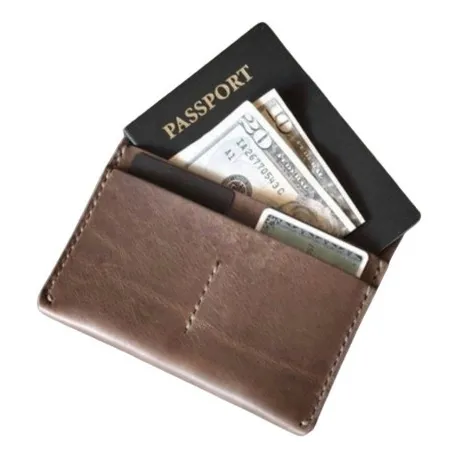 Funda De Cuero Para Pasaporte Tarjetas Damas Y Caballeros 