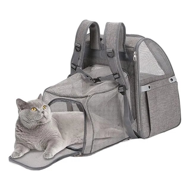Mochila Plegable Extensora Viaje Mascotas Gato Perro Maleta