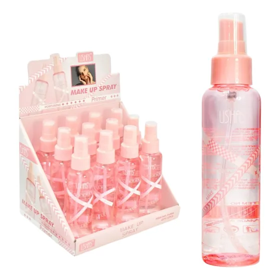 Primer Hidratante Rosa En Spray Para Rostro Maquillaje Ushas