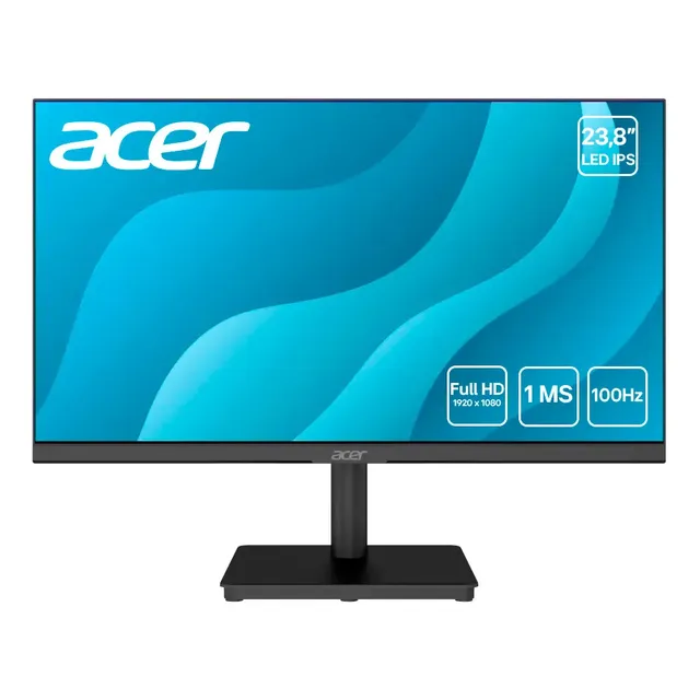 Monitor Acer Led Mk241y Flt 23,8 Full Hd Zero Frame 100hz Preto