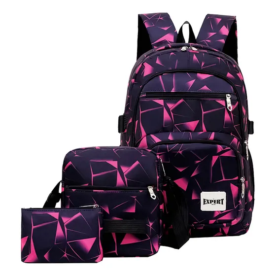 Set X3 Mochila Escuela Juvenil 18'' Expert - El Rey