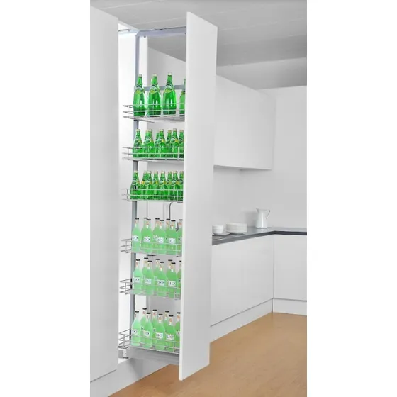 Despensa Extraible Cromada  P/ 40cm  H  170cm