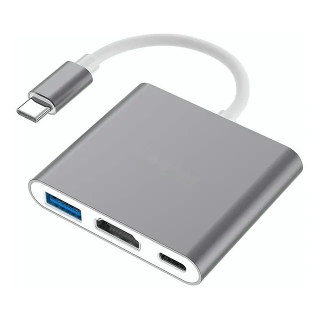 Adaptador Hub 3 En 1 Usb A Usb-c Type C Hdmi Usb 3.0 4k