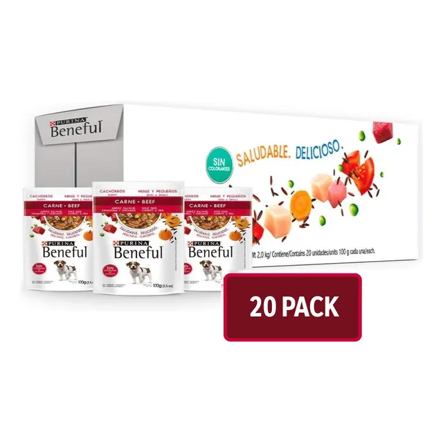 Pack X20 Sobres De Alimento Húmedo Carne Purina® Beneful