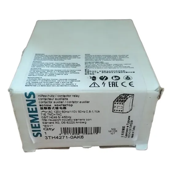3th4271-0ak6 Contactor Relevador Auxiliar 7na+1nc Bob.110v