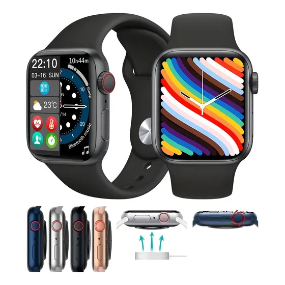 Relógio Inteligente Smartwatch W17 500+ Watch Face Cor da caixa Preto