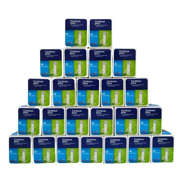 Contour Plus 24 Cajitas Con 25 Tiras Reactivas Cada Una
