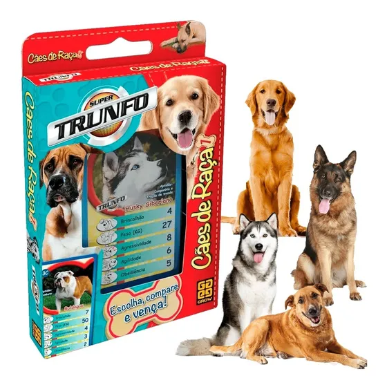 Jogo De Cartas Super Trunfo 32 Cartas Grow Original Temático